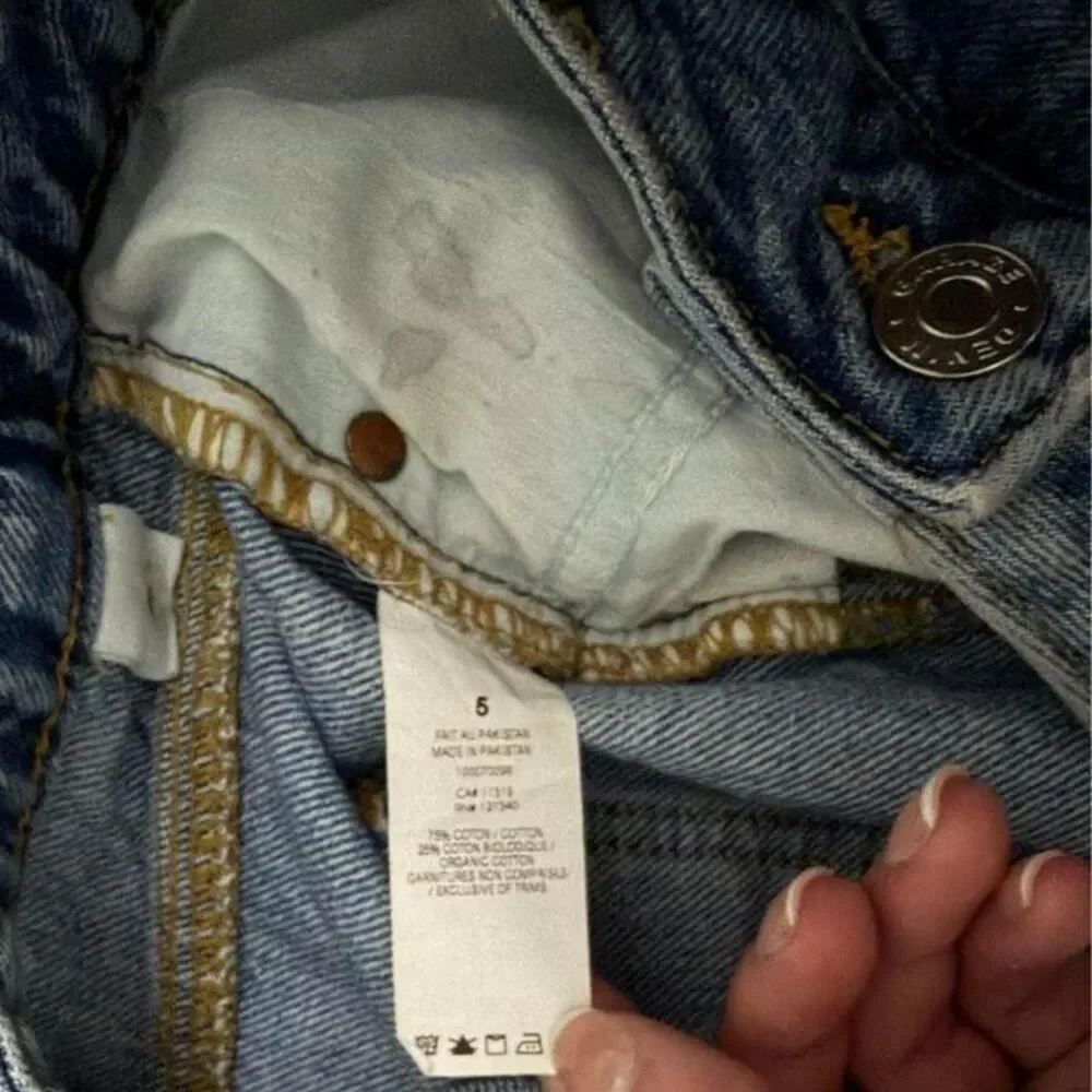 Garage Denim Cheeky Festival Blue Distressed Denim Shorts